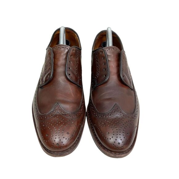 Allen Edmonds Mens Oxfords Madison Park Brown Leather Brogue‎ Wingtip Size 9D - Picture 5 of 7